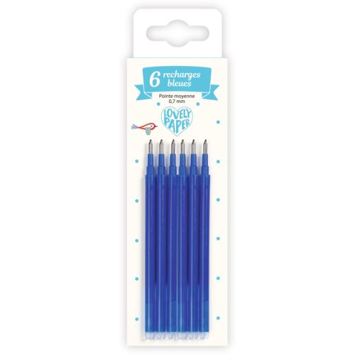 Kék tollbetét - Írószerf - Stylo friction bleu + 3 recharges - DD03797