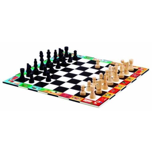 Három az egyben táblajáték - Chess + Checkers - Djeco